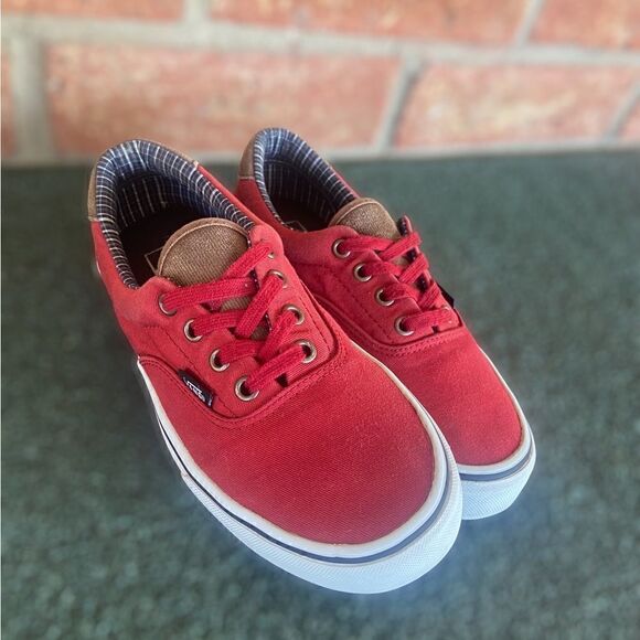 Vans ERA 59 (Cord&Plaid) Red Dahlia Skate Shoes - Picture 11 of 14
